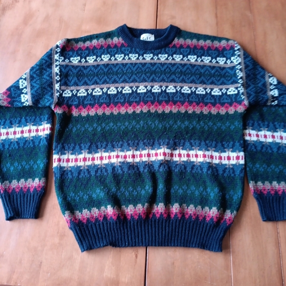 GFC Trading Company Other - Vtg GFC Trading Company Ski Sweater Mens Lg Acrylic Pullover Grandpa Crewneck